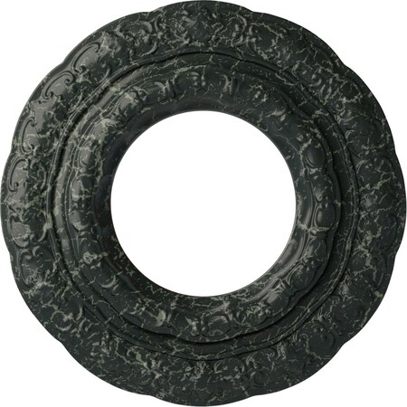Ekena Millwork Lisbon Ceiling Medallion (Fits Canopies up to 7"), 15 3/8"OD x 7"ID x 1"P, Painted Turtle Crackle CM15LIPTC